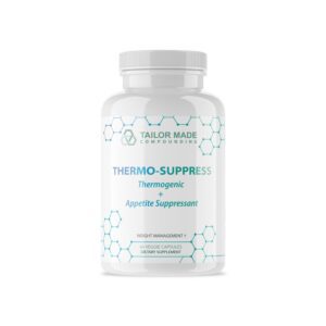 A bottle of Thermo-Suppress with hyaluronic acid and hyaluronic acid.