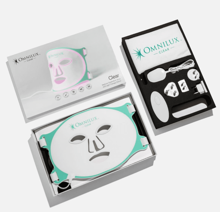 Omnilux Clear LED Mask – FDA-Cleared Blue & Red Light Therapy